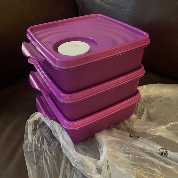 Tupperware Purple Food Storage Containers - Picture 1 of 5
